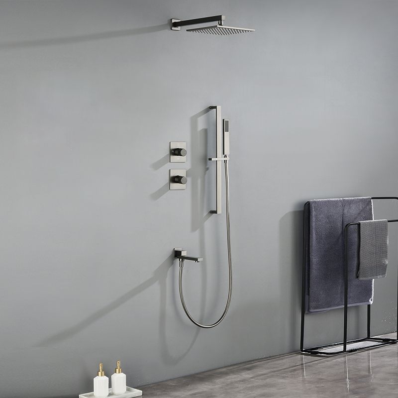 Modern Shower Trim Brass Handheld Shower Head Wall Mounted Shower System Clearhalo 'Bathroom Remodel & Bathroom Fixtures' 'Home Improvement' 'home_improvement' 'home_improvement_shower_faucets' 'Shower Faucets & Systems' 'shower_faucets' 'Showers & Bathtubs Plumbing' 'Showers & Bathtubs' 1200x1200_a980f00f-00a2-4ef9-8110-7eef6b33f03b