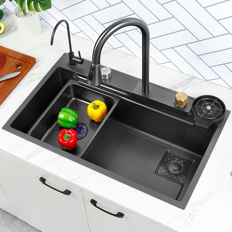 Classic Kitchen Sink Stainless Steel Drop-In Friction Resistant Kitchen Sink Clearhalo 'Home Improvement' 'home_improvement' 'home_improvement_kitchen_sinks' 'Kitchen Remodel & Kitchen Fixtures' 'Kitchen Sinks & Faucet Components' 'Kitchen Sinks' 'kitchen_sinks' 1200x1200_a990bfb8-7ccb-4f41-8b37-7cc2ef4722e8