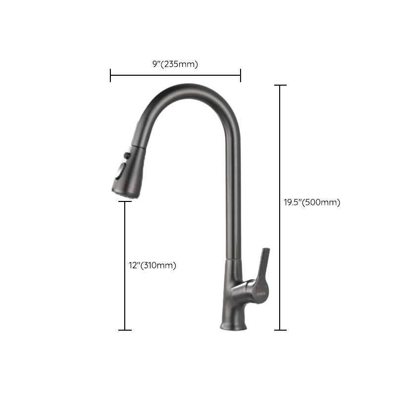 Modern 1-Handle Faucets Stainless Steel with Water Dispenser Pull down Faucets Clearhalo 'Home Improvement' 'home_improvement' 'home_improvement_kitchen_faucets' 'Kitchen Faucets' 'Kitchen Remodel & Kitchen Fixtures' 'Kitchen Sinks & Faucet Components' 'kitchen_faucets' 1200x1200_a9952112-fbf0-402f-b643-bb47439d54f4