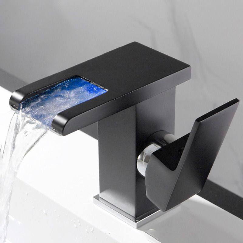 Basin Lavatory Faucet Lever Handle Waterfall Spout Bathroom Faucet Clearhalo 'Bathroom Remodel & Bathroom Fixtures' 'Bathroom Sink Faucets' 'Bathroom Sinks & Faucet Components' 'bathroom_sink_faucets' 'Home Improvement' 'home_improvement' 'home_improvement_bathroom_sink_faucets' 1200x1200_a996038b-df4f-4629-8a3d-026b23bcdb2a