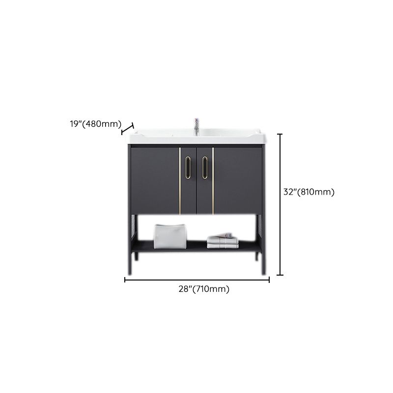 Bathroom Sink Vanity Rectangle Freestanding Mirror Standalone Cabinet Bath Vanity Clearhalo 'Bathroom Remodel & Bathroom Fixtures' 'Bathroom Vanities' 'bathroom_vanities' 'Home Improvement' 'home_improvement' 'home_improvement_bathroom_vanities' 1200x1200_a99e584d-c749-4a79-ae4d-974e37dfadc6