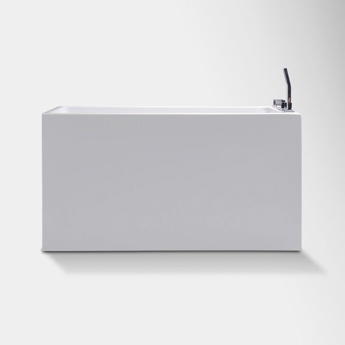 Modern Rectangular Acrylic Bathtub Freestanding Soaking White Bath Clearhalo 'Bathroom Remodel & Bathroom Fixtures' 'Bathtubs' 'Home Improvement' 'home_improvement' 'home_improvement_bathtubs' 'Showers & Bathtubs' 1200x1200_a9a13de2-0210-4580-b999-0256e94f363f