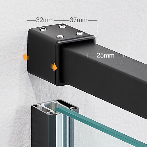 Modern Style Neo-Angle Shower Enclosure Clear Glass Framed Shower Stall Clearhalo 'Bathroom Remodel & Bathroom Fixtures' 'Home Improvement' 'home_improvement' 'home_improvement_shower_stalls_enclosures' 'Shower Stalls & Enclosures' 'shower_stalls_enclosures' 'Showers & Bathtubs' 1200x1200_a9a516e4-953a-461a-95a9-9dda3162fa04