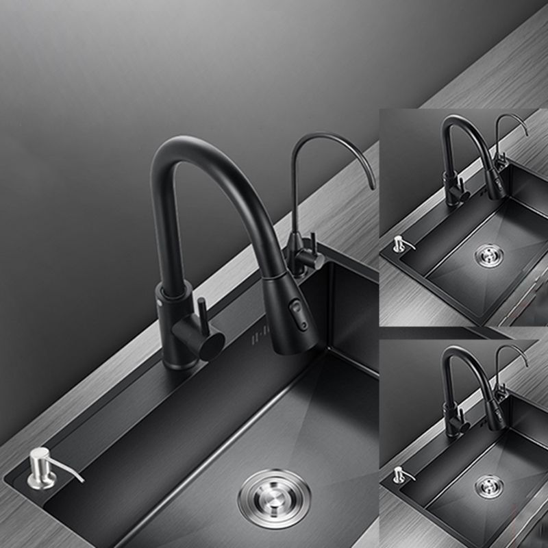 Classic Style Kitchen Sink Stainless Steel Kitchen Sink with Soap Dispenser Clearhalo 'Home Improvement' 'home_improvement' 'home_improvement_kitchen_sinks' 'Kitchen Remodel & Kitchen Fixtures' 'Kitchen Sinks & Faucet Components' 'Kitchen Sinks' 'kitchen_sinks' 1200x1200_a9a54058-ac0c-4072-b07e-898d6135ac02