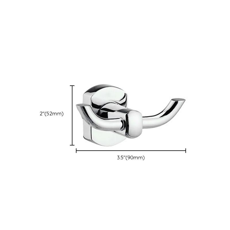 Polished Chrome Modern Bathroom Accessory Set Silver Towel Bar/Bath Shelf Clearhalo 'Bathroom Hardware Sets' 'Bathroom Hardware' 'Bathroom Remodel & Bathroom Fixtures' 'bathroom_hardware_sets' 'Home Improvement' 'home_improvement' 'home_improvement_bathroom_hardware_sets' 1200x1200_a9a79eb2-6411-4d39-8302-04d2942784dc