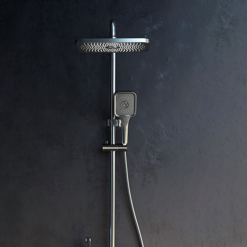 Modern Brass Shower System with Valve Adjustable Spray Pattern Shower Combo Clearhalo 'Bathroom Remodel & Bathroom Fixtures' 'Home Improvement' 'home_improvement' 'home_improvement_shower_faucets' 'Shower Faucets & Systems' 'shower_faucets' 'Showers & Bathtubs Plumbing' 'Showers & Bathtubs' 1200x1200_a9b25773-7e1b-4379-b5a0-4df1f9d15fa2