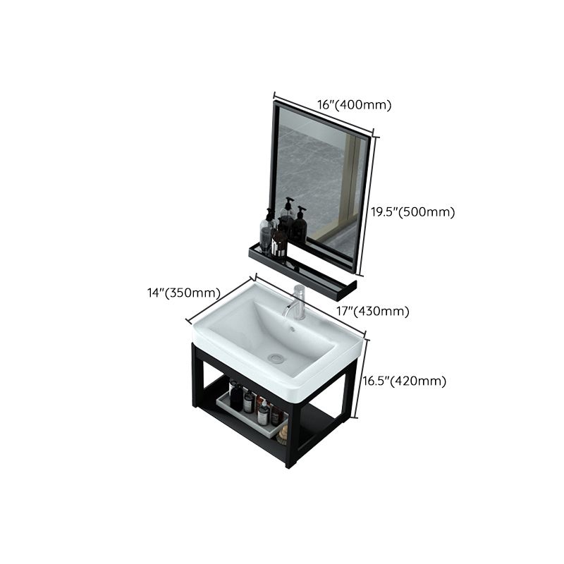 Modern Bathroom Vanity Set Wall Mount Single-Sink Bathroom Sink Vanity Clearhalo 'Bathroom Remodel & Bathroom Fixtures' 'Bathroom Vanities' 'bathroom_vanities' 'Home Improvement' 'home_improvement' 'home_improvement_bathroom_vanities' 1200x1200_a9ca8014-cfe1-4702-abac-9e4319457f3e