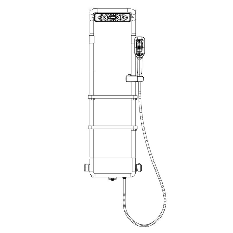 Modern Shower Set Slide Bar Adjustable Shower Head Wall Mounted Shower System Clearhalo 'Bathroom Remodel & Bathroom Fixtures' 'Home Improvement' 'home_improvement' 'home_improvement_shower_faucets' 'Shower Faucets & Systems' 'shower_faucets' 'Showers & Bathtubs Plumbing' 'Showers & Bathtubs' 1200x1200_a9cda137-9878-4ab5-852c-873898b5989b