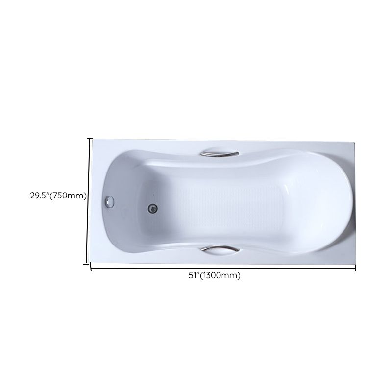 Acrylic Soaking Bath Antique Finish Rectangular Back to Wall Bath Tub ...
