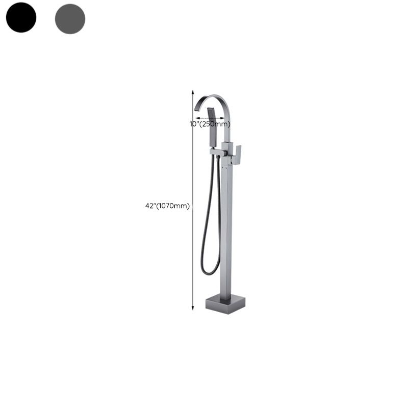 Floor Mounted Metal Freestanding Tub Filler Copper Freestanding Faucet with Hose Clearhalo 'Bathroom Remodel & Bathroom Fixtures' 'Bathtub Faucets' 'bathtub_faucets' 'Home Improvement' 'home_improvement' 'home_improvement_bathtub_faucets' 1200x1200_a9d805e8-1747-4e00-9f1e-27fc3af3f881