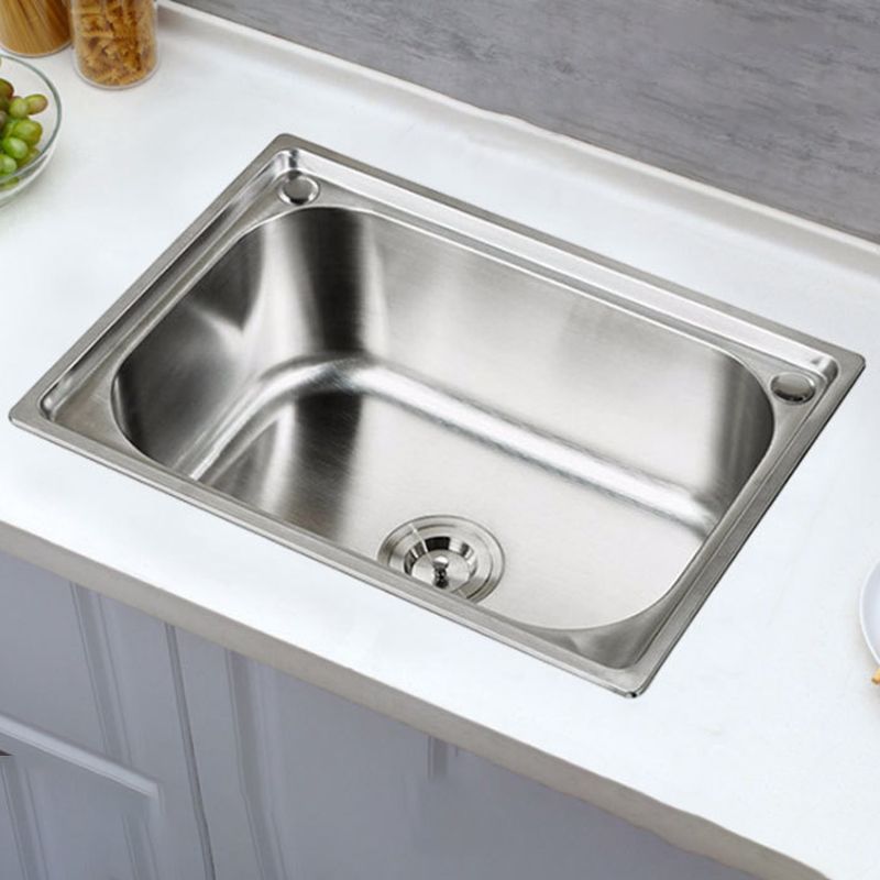 Stainless Steel Sink Drop-In Single Bowl Kitchen Sink with Basket Strainer Clearhalo 'Home Improvement' 'home_improvement' 'home_improvement_kitchen_sinks' 'Kitchen Remodel & Kitchen Fixtures' 'Kitchen Sinks & Faucet Components' 'Kitchen Sinks' 'kitchen_sinks' 1200x1200_a9e0c1f4-4a39-4a42-b645-ee6ae3737606