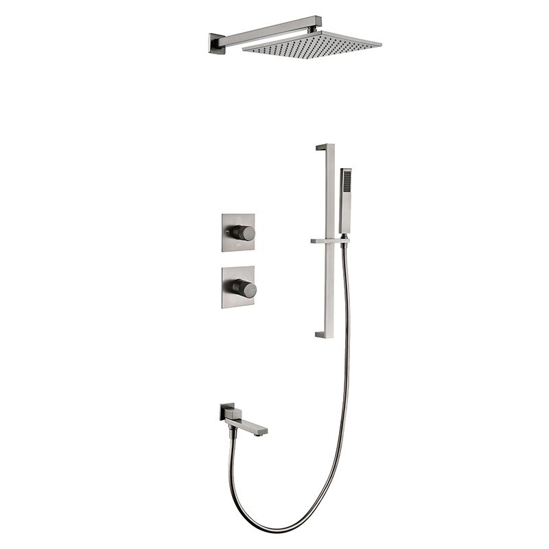 Modern Shower Trim Brass Handheld Shower Head Wall Mounted Shower System Clearhalo 'Bathroom Remodel & Bathroom Fixtures' 'Home Improvement' 'home_improvement' 'home_improvement_shower_faucets' 'Shower Faucets & Systems' 'shower_faucets' 'Showers & Bathtubs Plumbing' 'Showers & Bathtubs' 1200x1200_a9e32e26-b0c6-4b5f-ac6c-c75aa17e828a