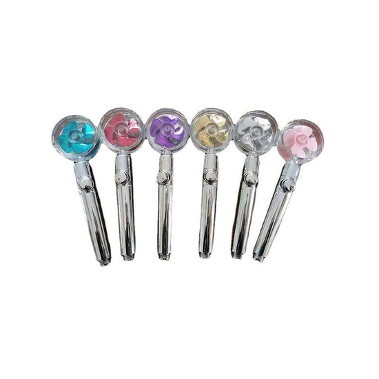Contemporary Handheld Supercharged Shower Head Round Spray Head - Clearhalo