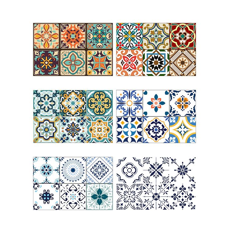 Square Spanish Singular Tile Mildew Resistant Peel & Stick Tile Clearhalo 'Flooring 'Home Improvement' 'home_improvement' 'home_improvement_peel_stick_blacksplash' 'Peel & Stick Backsplash Tile' 'peel_stick_blacksplash' 'Walls & Ceilings' Walls and Ceiling' 1200x1200_a9fe62db-ce27-4eb4-bd16-ef125641c5f4
