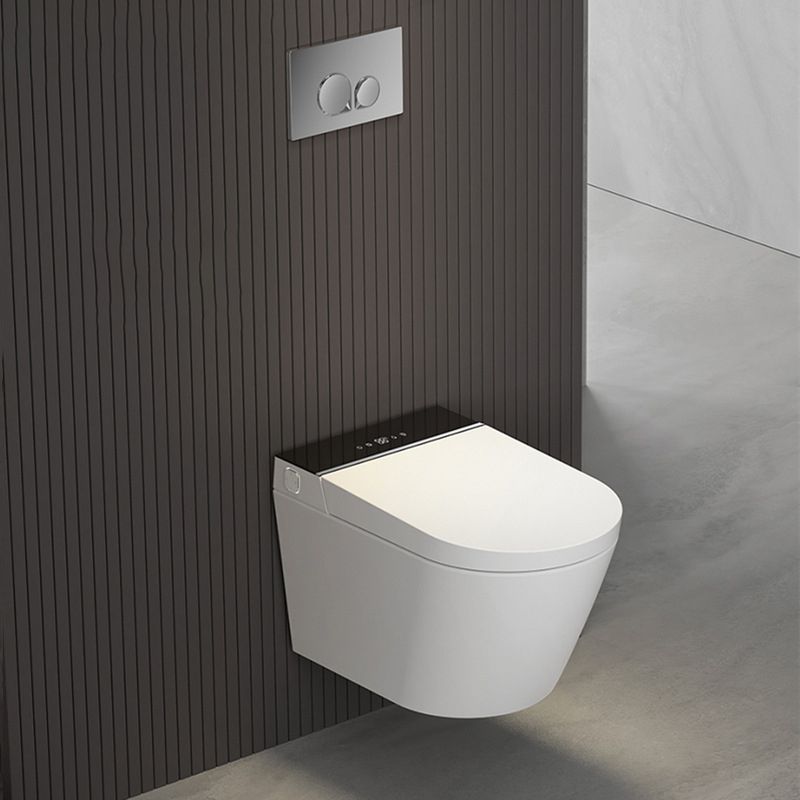 Modern Wall Hung Toilet Bowl Polished Finish Toilet with Heated Seat Clearhalo 'Bathroom Remodel & Bathroom Fixtures' 'Home Improvement' 'home_improvement' 'home_improvement_toilets' 'Toilets & Bidets' 'Toilets' 1200x1200_a9ffe91b-0607-4005-9559-0eda135b2e33