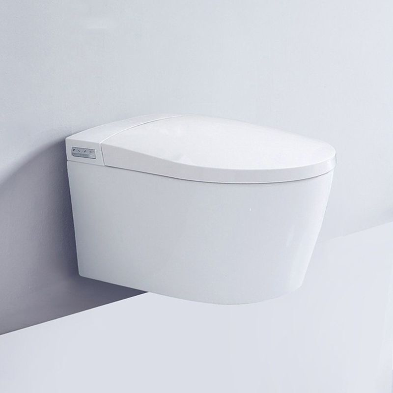Contemporary Wall Hung Toilet Set Elongated Bowl Shape Smart Bidet Clearhalo 'Bathroom Remodel & Bathroom Fixtures' 'Bidets' 'Home Improvement' 'home_improvement' 'home_improvement_bidets' 'Toilets & Bidets' 1200x1200_aa14f05d-29fa-4e1e-a48b-869c1baf1abf