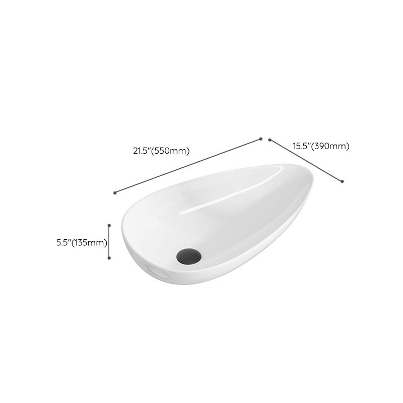 Modern Bathroom Sink with Single Faucet Hole Porcelain Oval-Shape Vessel Bathroom Sink Clearhalo 'Bathroom Remodel & Bathroom Fixtures' 'Bathroom Sinks & Faucet Components' 'Bathroom Sinks' 'bathroom_sink' 'Home Improvement' 'home_improvement' 'home_improvement_bathroom_sink' 1200x1200_aa1e5501-678e-46cb-b3a7-300ee73caf57