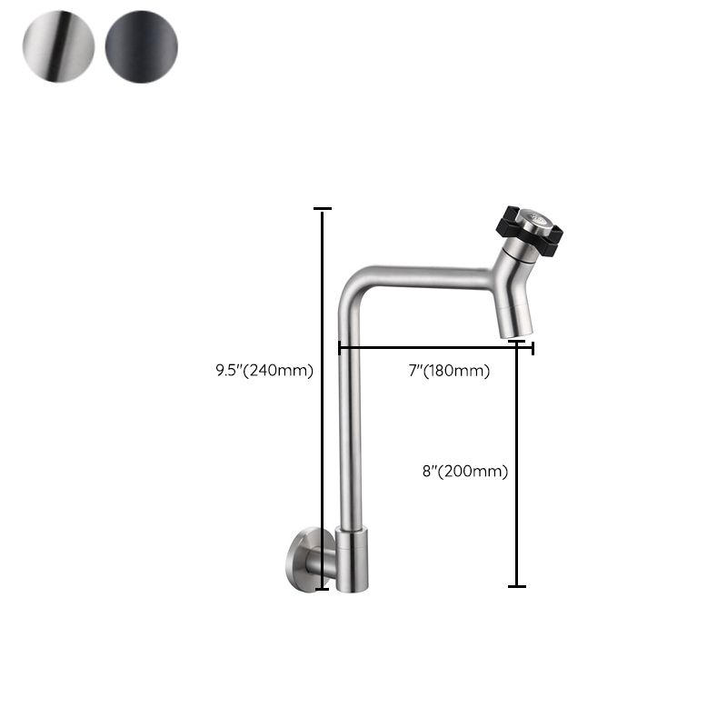 Black and Silver Faucets 1-Handle and 1-Hole Single Level Stainless Steel Bar Faucet Clearhalo 'Home Improvement' 'home_improvement' 'home_improvement_kitchen_faucets' 'Kitchen Faucets' 'Kitchen Remodel & Kitchen Fixtures' 'Kitchen Sinks & Faucet Components' 'kitchen_faucets' 1200x1200_aa38b059-1dea-4e48-bd4d-d8f786a39dca