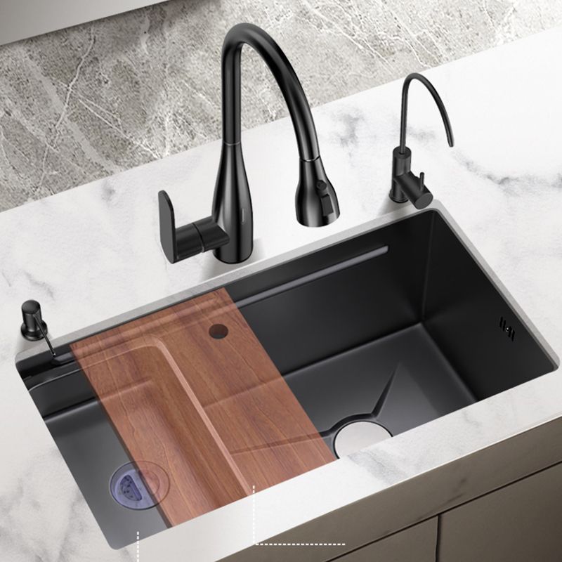 Stainless Steel Kitchen Sink Single Bowl Drop-In Kitchen Sink Clearhalo 'Home Improvement' 'home_improvement' 'home_improvement_kitchen_sinks' 'Kitchen Remodel & Kitchen Fixtures' 'Kitchen Sinks & Faucet Components' 'Kitchen Sinks' 'kitchen_sinks' 1200x1200_aa396b6b-6b9c-404f-8b21-ffd2769799fc