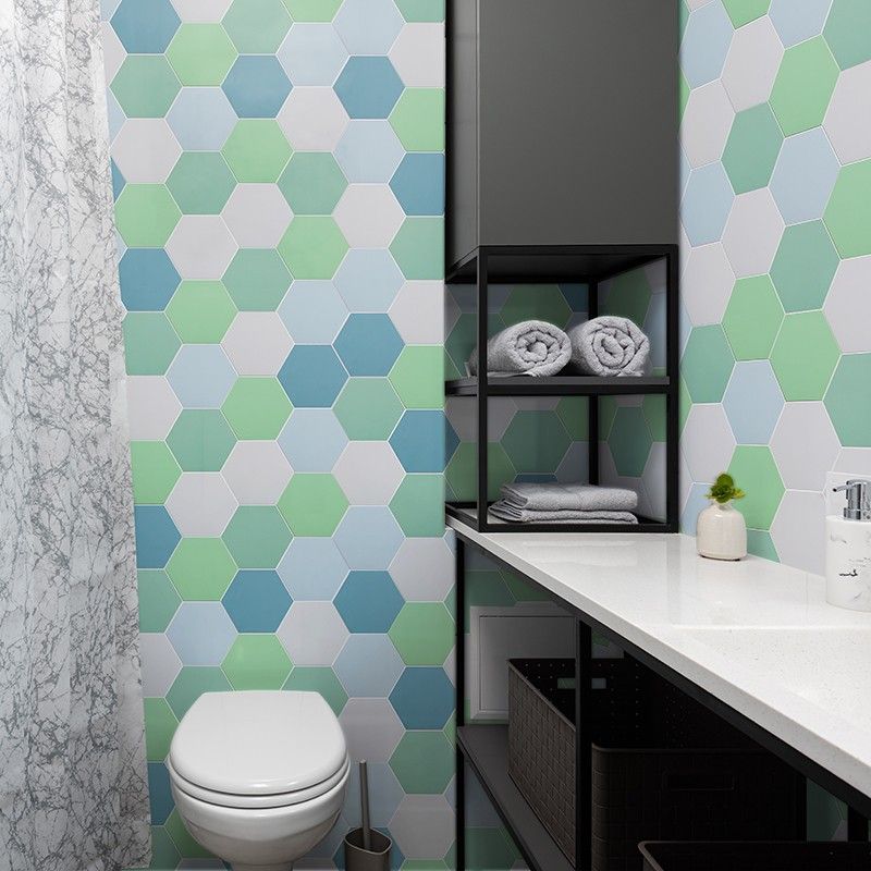 Peel and Stick Tiles Hexagonal Peel and Stick Backsplash 20 Pack for Bathroom Clearhalo 'Flooring 'Home Improvement' 'home_improvement' 'home_improvement_peel_stick_blacksplash' 'Peel & Stick Backsplash Tile' 'peel_stick_blacksplash' 'Walls & Ceilings' Walls and Ceiling' 1200x1200_aa3d72e4-11e9-47bf-ad58-8d952e2f6545