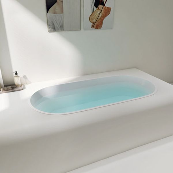 Modern Oval Drop-in Bath Tub 23.22" H White Acrylic Bathtub for Home Clearhalo 'Bathroom Remodel & Bathroom Fixtures' 'Bathtubs' 'Home Improvement' 'home_improvement' 'home_improvement_bathtubs' 'Showers & Bathtubs' 1200x1200_aa464987-73a0-4a5f-b75f-e61e3b00109d