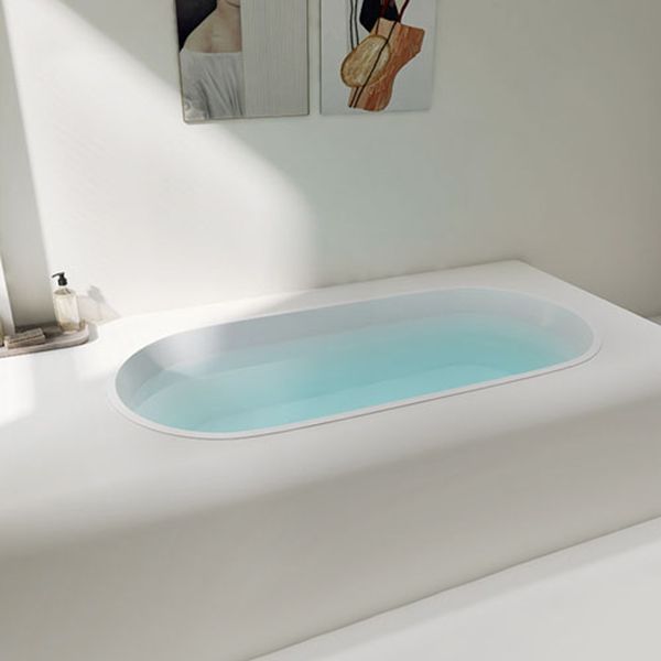 Modern Oval Drop-in Bath Tub 23.22" H White Acrylic Bathtub for Home Clearhalo 'Bathroom Remodel & Bathroom Fixtures' 'Bathtubs' 'Home Improvement' 'home_improvement' 'home_improvement_bathtubs' 'Showers & Bathtubs' 1200x1200_aa464987-73a0-4a5f-b75f-e61e3b00109d