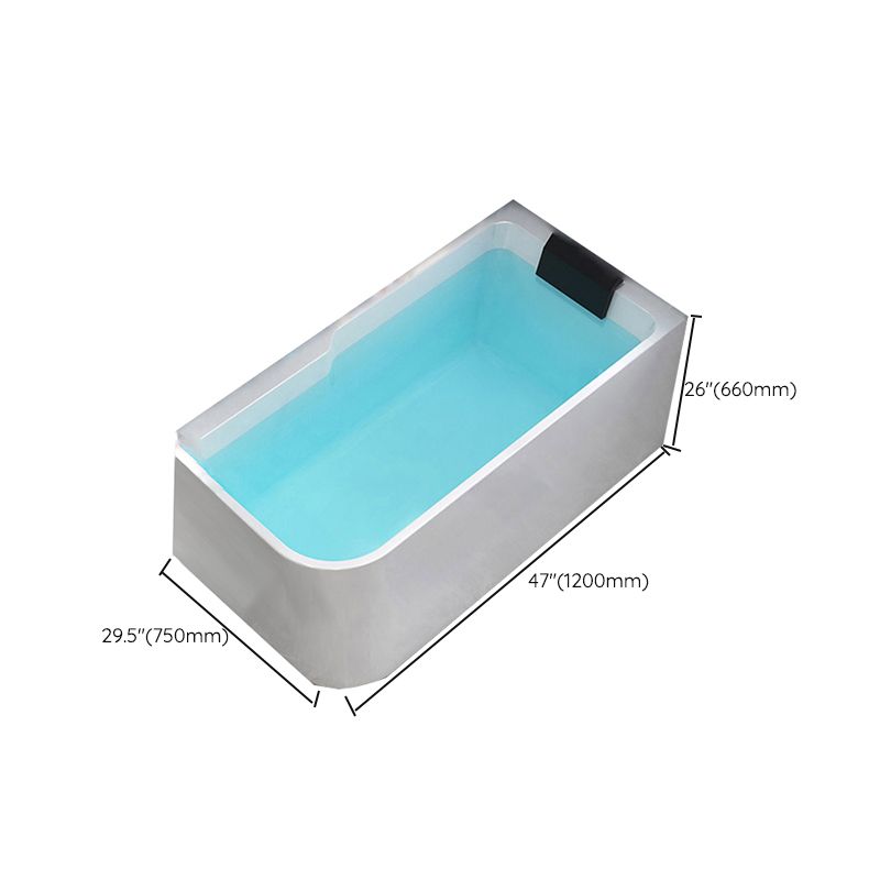 Modern Acrylic Soaking/Whirlpool Bathtub Rectangle Back to Wall Bathtub Clearhalo 'Bathroom Remodel & Bathroom Fixtures' 'Bathtubs' 'Home Improvement' 'home_improvement' 'home_improvement_bathtubs' 'Showers & Bathtubs' 1200x1200_aa58aab9-24af-42d1-b42e-49a8b0d1316d