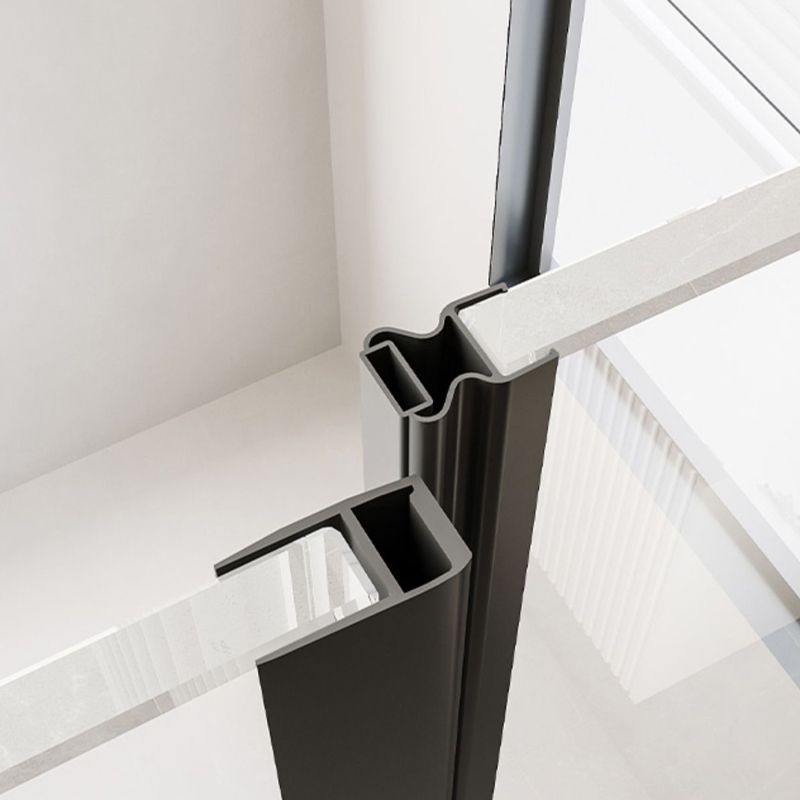 Single Sliding Semi Frameless Shower Door, Tempered Glass Shower Screen Clearhalo 'Bathroom Remodel & Bathroom Fixtures' 'Home Improvement' 'home_improvement' 'home_improvement_shower_tub_doors' 'Shower and Tub Doors' 'shower_tub_doors' 'Showers & Bathtubs' 1200x1200_aa713041-d9ab-4cbc-87f4-2c4a534a2ce5