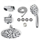 Contemporary Shower Combo Dual Shower Head Chrome Ceiling Mounted Round Shower Head Clearhalo 'Bathroom Remodel & Bathroom Fixtures' 'Home Improvement' 'home_improvement' 'home_improvement_shower_heads' 'Shower Heads' 'shower_heads' 'Showers & Bathtubs Plumbing' 'Showers & Bathtubs' 1200x1200_aa7820cb-ad09-46d8-8e54-0124968f49f8