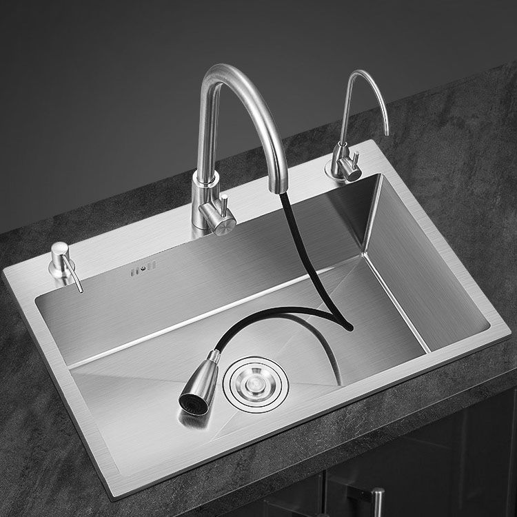 Classic Style Kitchen Sink Noise-cancelling Design Stainless Steel Kitchen Sink Clearhalo 'Home Improvement' 'home_improvement' 'home_improvement_kitchen_sinks' 'Kitchen Remodel & Kitchen Fixtures' 'Kitchen Sinks & Faucet Components' 'Kitchen Sinks' 'kitchen_sinks' 1200x1200_aaa6a4a9-49f8-48f7-a32d-225ac23474ca