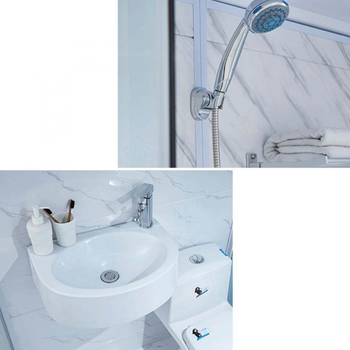Framed White Shower Stall Square Frosted Corner Shower Kit with Base Included Clearhalo 'Bathroom Remodel & Bathroom Fixtures' 'Home Improvement' 'home_improvement' 'home_improvement_shower_stalls_enclosures' 'Shower Stalls & Enclosures' 'shower_stalls_enclosures' 'Showers & Bathtubs' 1200x1200_aaa8c15f-5055-4d4c-8d71-c53ecbc74c77