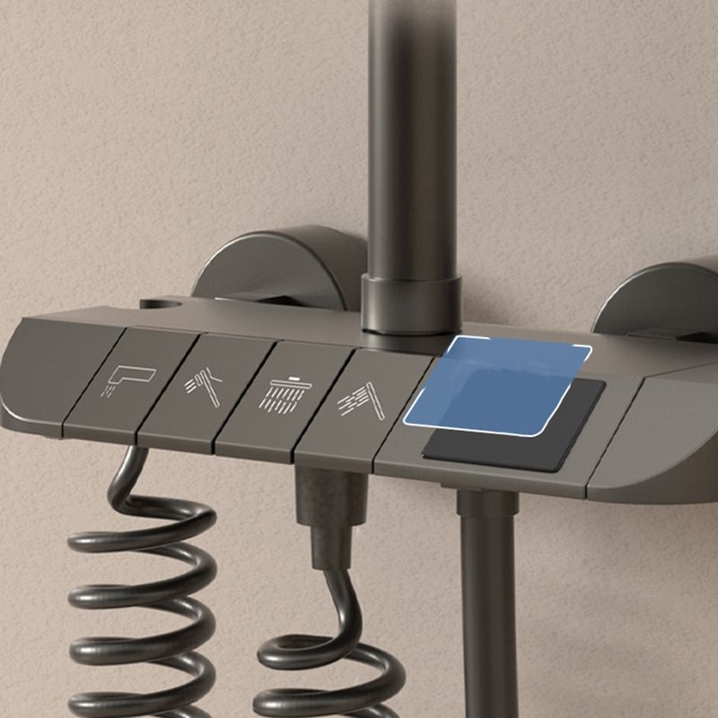 Modern Shower Trim Brass Handheld Shower Head Thermostatic Shower Head Combo Clearhalo 'Bathroom Remodel & Bathroom Fixtures' 'Home Improvement' 'home_improvement' 'home_improvement_shower_faucets' 'Shower Faucets & Systems' 'shower_faucets' 'Showers & Bathtubs Plumbing' 'Showers & Bathtubs' 1200x1200_aaaf1725-9f6e-464a-8e61-65977b17a6af