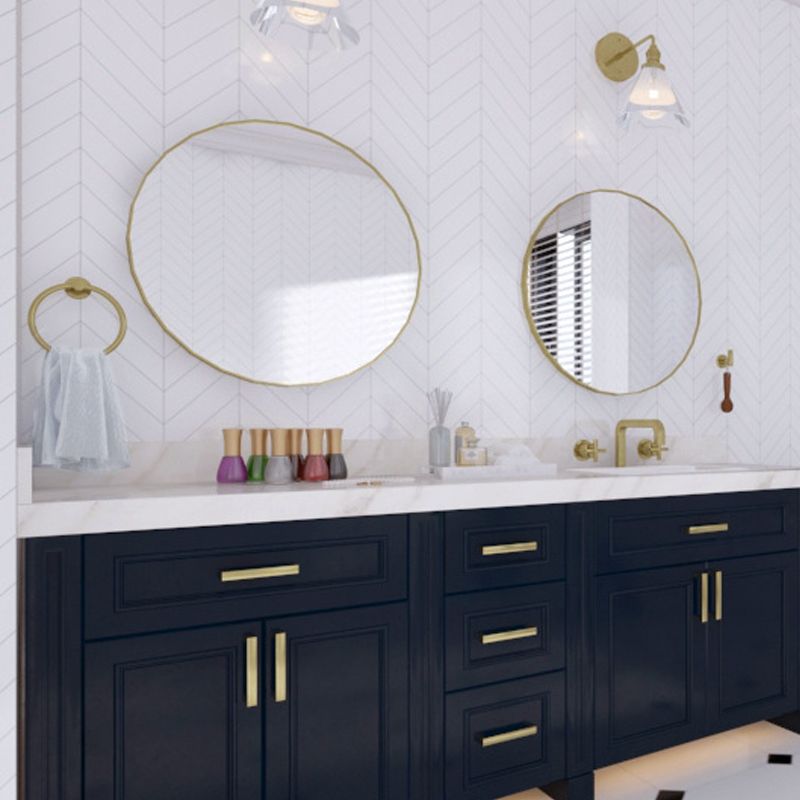 Traditional 2- Piece Bathroom Hardware Set Towel Ring/ Paper Holder Clearhalo 'Bathroom Hardware Sets' 'Bathroom Hardware' 'Bathroom Remodel & Bathroom Fixtures' 'bathroom_hardware_sets' 'Home Improvement' 'home_improvement' 'home_improvement_bathroom_hardware_sets' 1200x1200_aacfa15e-ffe7-476f-9f28-f331c3073385