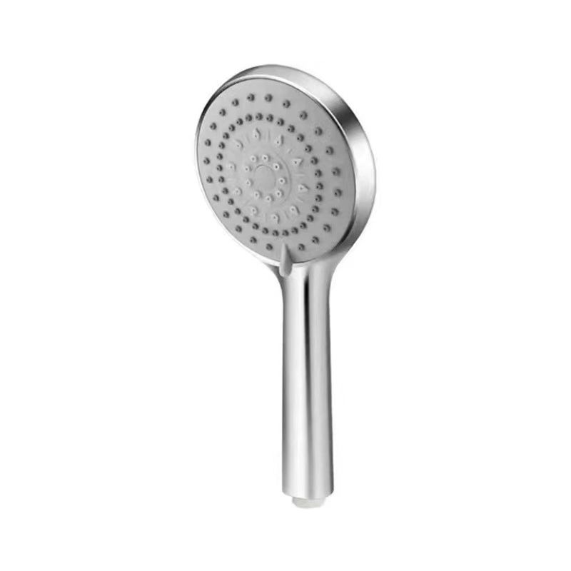 Basic Shower Head Round Plastic Handheld Shower Head in Silver Clearhalo 'Bathroom Remodel & Bathroom Fixtures' 'Home Improvement' 'home_improvement' 'home_improvement_shower_heads' 'Shower Heads' 'shower_heads' 'Showers & Bathtubs Plumbing' 'Showers & Bathtubs' 1200x1200_aad3d148-fcfc-4fef-8125-ae4cb5d61638