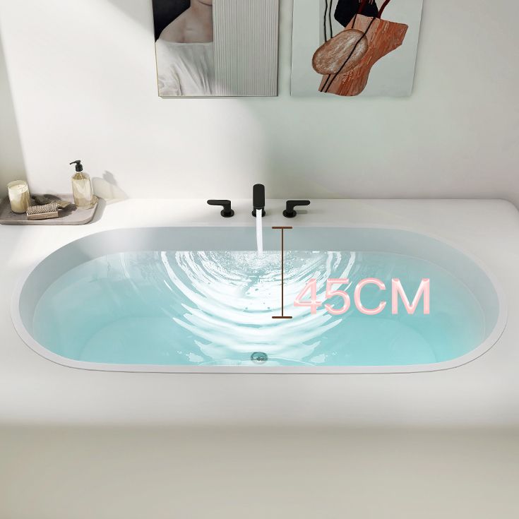 Modern Oval Drop-in Bath Tub 23.22" H White Acrylic Bathtub for Home Clearhalo 'Bathroom Remodel & Bathroom Fixtures' 'Bathtubs' 'Home Improvement' 'home_improvement' 'home_improvement_bathtubs' 'Showers & Bathtubs' 1200x1200_aadf2951-885a-4049-b19b-7318adb5ab3d