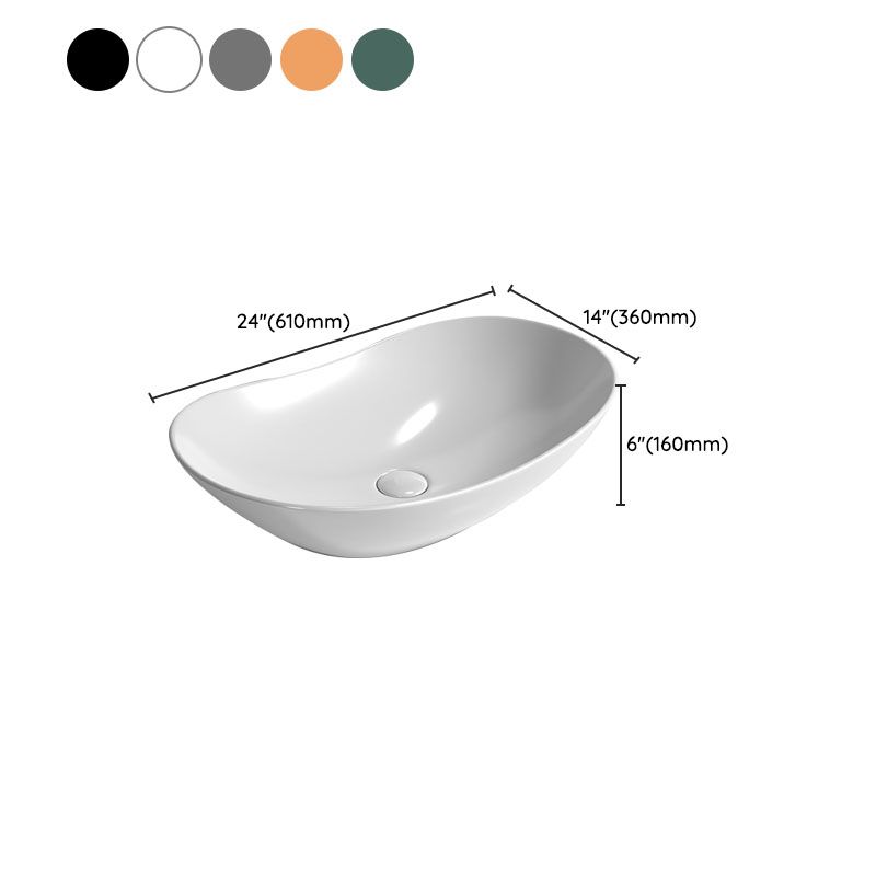 Oval Porcelain Vessel Sink Modern Style Vessel Lavatory Sink with No Craftsmanship Clearhalo 'Bathroom Remodel & Bathroom Fixtures' 'Bathroom Sinks & Faucet Components' 'Bathroom Sinks' 'bathroom_sink' 'Home Improvement' 'home_improvement' 'home_improvement_bathroom_sink' 1200x1200_aaedeb9e-e3c4-42e4-b104-68f3a9de30a6