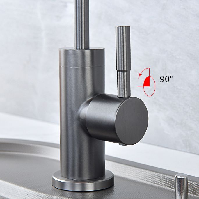 Pull Down 1-Hold Single Handle Kitchen Faucet High Arch Water Filler Clearhalo 'Home Improvement' 'home_improvement' 'home_improvement_kitchen_faucets' 'Kitchen Faucets' 'Kitchen Remodel & Kitchen Fixtures' 'Kitchen Sinks & Faucet Components' 'kitchen_faucets' 1200x1200_ab0dbd93-331d-4cb6-a60d-589734fe77ff