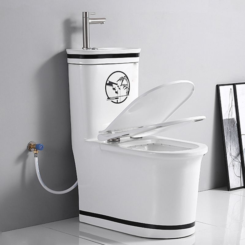 Contemporary Ceramic Flush Toilet Seat Included Urine Toilet for Washroom Clearhalo 'Bathroom Remodel & Bathroom Fixtures' 'Home Improvement' 'home_improvement' 'home_improvement_toilets' 'Toilets & Bidets' 'Toilets' 1200x1200_ab1865eb-325e-4e25-afd0-b68fed7eb3a6