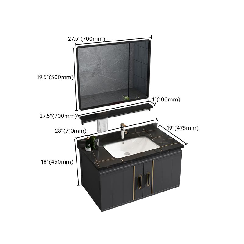 Modern Bathroom Vanity Set Wall Mount Bathroom Sink Vanity with Mirror Clearhalo 'Bathroom Remodel & Bathroom Fixtures' 'Bathroom Vanities' 'bathroom_vanities' 'Home Improvement' 'home_improvement' 'home_improvement_bathroom_vanities' 1200x1200_ab40ceb1-b7ad-4c2c-a279-f40e3b359061