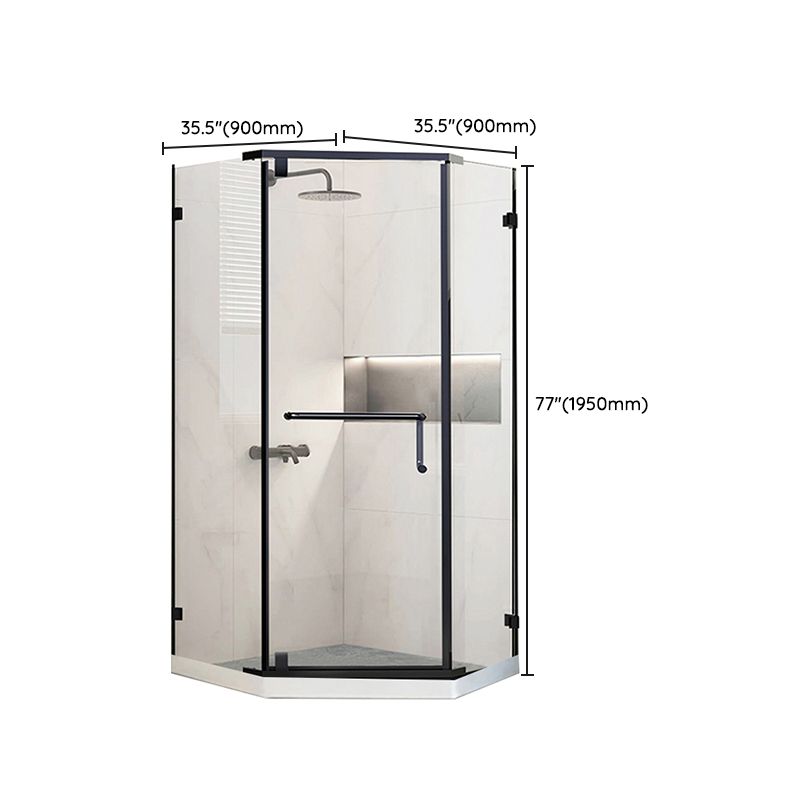 Semi Frameless Pivot Shower Door Scratch Resistant Clear Shower Door Clearhalo 'Bathroom Remodel & Bathroom Fixtures' 'Home Improvement' 'home_improvement' 'home_improvement_shower_tub_doors' 'Shower and Tub Doors' 'shower_tub_doors' 'Showers & Bathtubs' 1200x1200_ab426df0-d4d8-43a9-bc89-0fdb28a9f57b