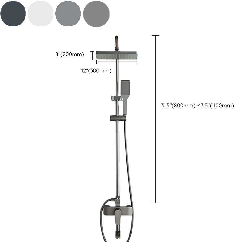 Modern Style Shower System Handle Lever Wall Mounted Spot Resist Shower System Clearhalo 'Bathroom Remodel & Bathroom Fixtures' 'Home Improvement' 'home_improvement' 'home_improvement_shower_faucets' 'Shower Faucets & Systems' 'shower_faucets' 'Showers & Bathtubs Plumbing' 'Showers & Bathtubs' 1200x1200_ab470413-f1b7-4c4d-a87f-a6e99a440c38