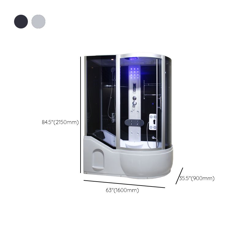 Single Sliding Tinted Tub & Shower Kit Framed Round Shower Kit Clearhalo 'Bathroom Remodel & Bathroom Fixtures' 'Home Improvement' 'home_improvement' 'home_improvement_shower_stalls_enclosures' 'Shower Stalls & Enclosures' 'shower_stalls_enclosures' 'Showers & Bathtubs' 1200x1200_ab7eff6a-0606-4b16-a3c1-f54de18e3881