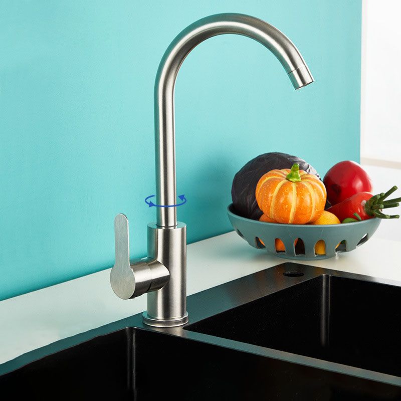 Modern Gooseneck One Handle Pot Filler Standard Low Profile Filler Clearhalo 'Home Improvement' 'home_improvement' 'home_improvement_kitchen_faucets' 'Kitchen Faucets' 'Kitchen Remodel & Kitchen Fixtures' 'Kitchen Sinks & Faucet Components' 'kitchen_faucets' 1200x1200_ab7f32ab-bfeb-4b01-93b6-f30a39992fe1