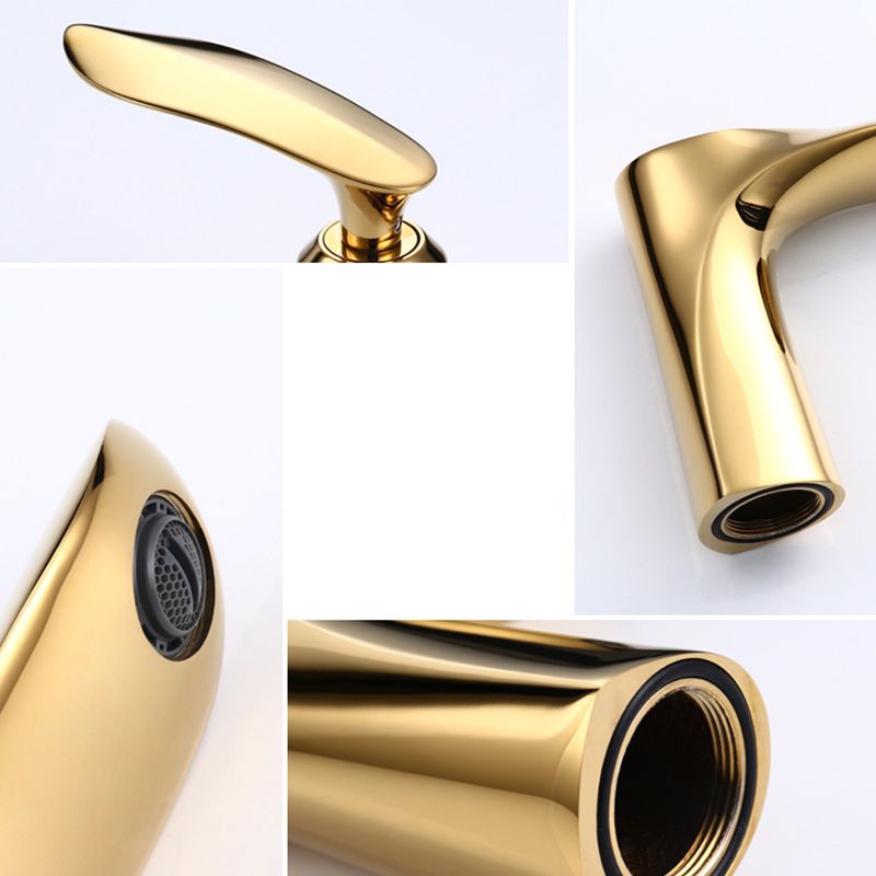 5.1" H Brass Basin Lavatory Faucet Double Handles Bathroom Faucet Clearhalo 'Bathroom Remodel & Bathroom Fixtures' 'Bathroom Sink Faucets' 'Bathroom Sinks & Faucet Components' 'bathroom_sink_faucets' 'Home Improvement' 'home_improvement' 'home_improvement_bathroom_sink_faucets' 1200x1200_ab876c22-b415-47b9-a1b9-6fdd48bb6a93