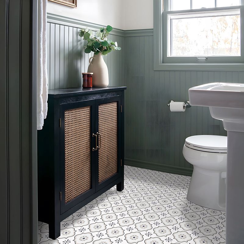 Square Indoor Vinyl Flooring Peel and Stick Flower Print Waterproof Vinyl Flooring Clearhalo 'Flooring 'Home Improvement' 'home_improvement' 'home_improvement_vinyl_flooring' 'Vinyl Flooring' 'vinyl_flooring' Walls and Ceiling' 1200x1200_ab8a636f-3c03-40a3-ad89-4c4bfbb41b9f