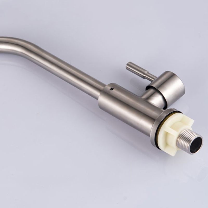 Contemporary Single Handle Kitchen Faucet High Arch Water Filler in Chrome Clearhalo 'Home Improvement' 'home_improvement' 'home_improvement_kitchen_faucets' 'Kitchen Faucets' 'Kitchen Remodel & Kitchen Fixtures' 'Kitchen Sinks & Faucet Components' 'kitchen_faucets' 1200x1200_ab965d1b-fed3-4780-8a73-1fab7e3f0119