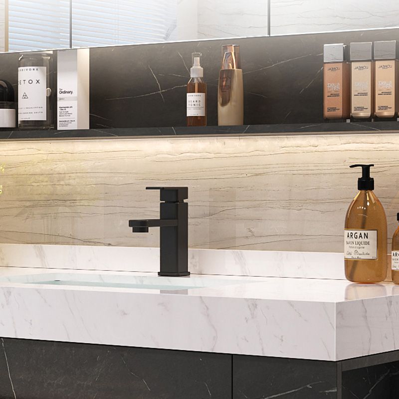 Wall Mount Single-Sink Modern Black Open Console with Sink Set Clearhalo 'Bathroom Remodel & Bathroom Fixtures' 'Bathroom Vanities' 'bathroom_vanities' 'Home Improvement' 'home_improvement' 'home_improvement_bathroom_vanities' 1200x1200_aba54cfc-947f-45a3-848e-d28228f9c5ed