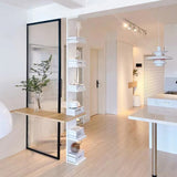 Black Fixed Shower Screen Full Frame Half Partition Bathroom Door Clearhalo 'Bathroom Remodel & Bathroom Fixtures' 'Home Improvement' 'home_improvement' 'home_improvement_shower_tub_doors' 'Shower and Tub Doors' 'shower_tub_doors' 'Showers & Bathtubs' 1200x1200_aba6efb9-c8ac-4855-8dfa-830bff8bf299