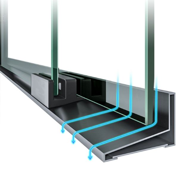 Tempered Glass Shower Door with Stone Base, Dual Moving Semi Frameless Shower Bath Door Clearhalo 'Bathroom Remodel & Bathroom Fixtures' 'Home Improvement' 'home_improvement' 'home_improvement_shower_tub_doors' 'Shower and Tub Doors' 'shower_tub_doors' 'Showers & Bathtubs' 1200x1200_abcc1fcb-52fc-4437-98b7-e7f2eb55695b