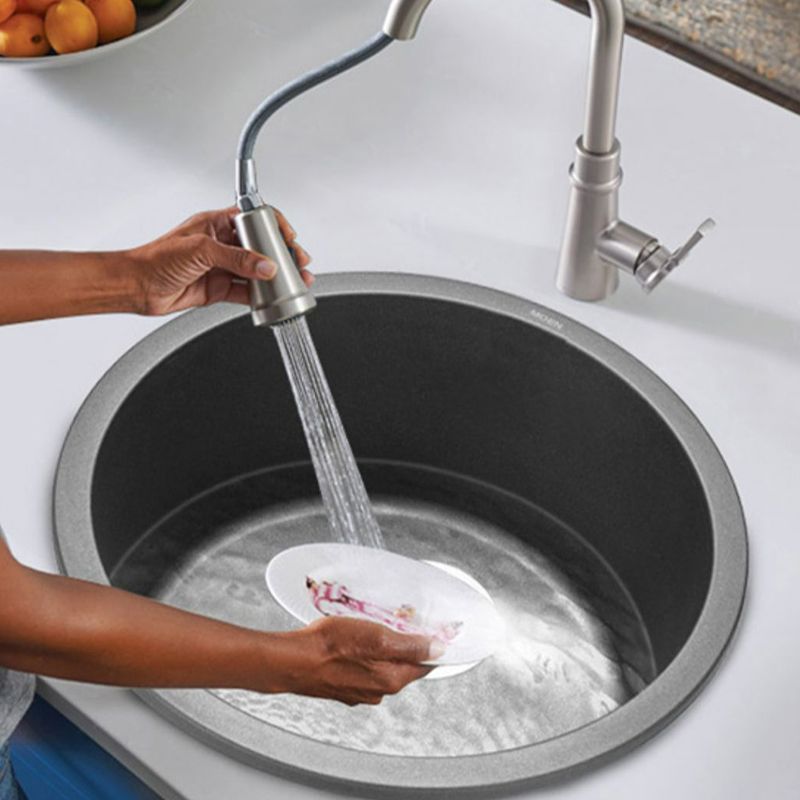 Modern Granite Single Bowl Sink with Basket Strainer Kitchen Sink Clearhalo 'Home Improvement' 'home_improvement' 'home_improvement_kitchen_sinks' 'Kitchen Remodel & Kitchen Fixtures' 'Kitchen Sinks & Faucet Components' 'Kitchen Sinks' 'kitchen_sinks' 1200x1200_abe405a5-bebb-4437-9f63-97abe27c8328